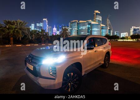 Weißes Mitsubishi Montero Sport 2020 Stockfoto