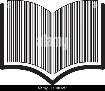 Barcode schwarze Streifen im Buch Stock Vektor