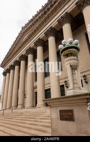 Symphony Hall Gebäude in Springfield MA Stockfoto