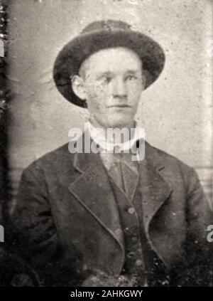 Robert Woodson "Holz" Hite (1850-1881) Outlaw und Cousin von Frank und Jesse James. Er war ein Mitglied der James-Younger Bande Stockfoto