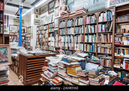 Valencia Spanien Hispanic, Ciutat Vella, Altstadt, historisches Viertel, Carrer de Sant Ferran, El Asilo del Libro, das Buch Asyl, Buchladen Bücher, innen, s Stockfoto