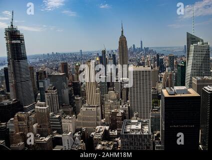 New York City von oben Stockfoto