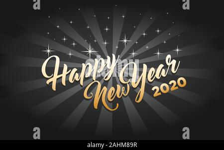 Frohes neues Jahr 2020 Grußkarten banner Stock Vektor