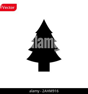 Weihnachtsbaum Weihnachten Symbol, Symbol, flaches Design vorlage, Vector Illustration Stock Vektor