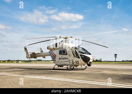 Eine McDonnell Douglas MD 902 Hubschrauber der Belgischen föderalen Polizei. Stockfoto