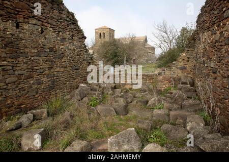 Sant Pere de Casserres Kloster. Osona Region. Provinz Barcelona. Spanien Stockfoto