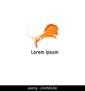 Moderne Vektor-illustration, Löwe Logo auf weissem Hintergrund für Unternehmen Stock Vektor