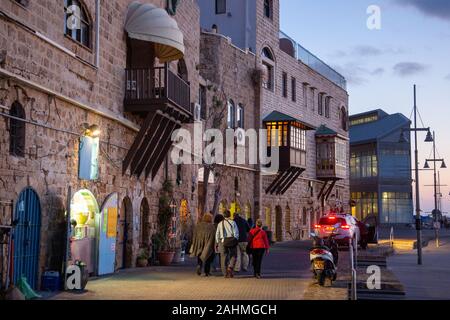 Alten Hafen Jaffa, Tel Aviv, Israel dient heute als ein Fischerei-Hafen und touristische Attraktion Stockfoto