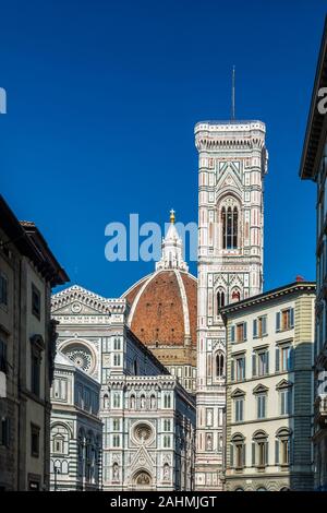 Florenz, Italien - Juni 5, 2019: Die Kathedrale von Santa Maria Del Fiore wurde 1296 im gotischen Stil begonnen, ein Design von Arnolfo di Cambio und war Stockfoto