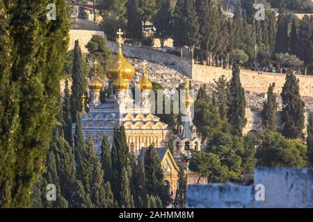 Kirche St. Maria Magdalena im Garten Gethsemane. Die Hauptkirche der Gethsemane Kloster von Bethanien Gemeinschaft von der Auferstehung Christi, Jerusalem, ICH Stockfoto