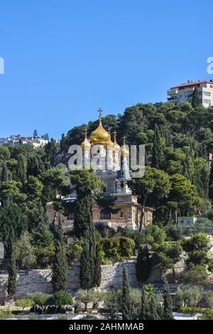 Kirche St. Maria Magdalena im Garten Gethsemane. Die Hauptkirche der Gethsemane Kloster von Bethanien Gemeinschaft von der Auferstehung Christi, Jerusalem, ICH Stockfoto