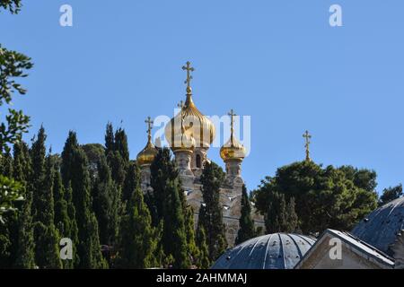 Kirche St. Maria Magdalena im Garten Gethsemane. Die Hauptkirche der Gethsemane Kloster von Bethanien Gemeinschaft von der Auferstehung Christi, Jerusalem, ICH Stockfoto