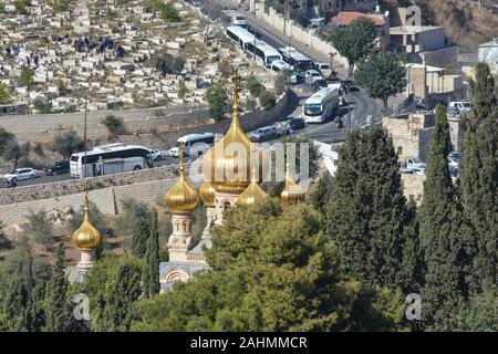 Kirche St. Maria Magdalena im Garten Gethsemane. Die Hauptkirche der Gethsemane Kloster von Bethanien Gemeinschaft von der Auferstehung Christi, Jerusalem, ICH Stockfoto