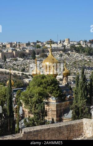 Kirche St. Maria Magdalena im Garten Gethsemane. Die Hauptkirche der Gethsemane Kloster von Bethanien Gemeinschaft von der Auferstehung Christi, Jerusalem, ICH Stockfoto