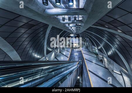 U-Bahn Station in Köln, Deutschland. Stockfoto