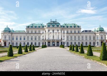 Oberen Schloss Belvedere in Wien, Österreich Stockfoto