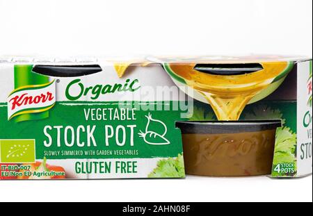 Knorr bio Glutenfrei vegatable Lager Topf. Stockfoto