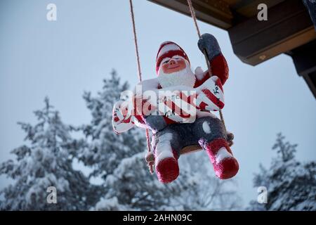 Finnische Rovaniemi eine Stadt in Finnland und der Region Lappland, Santa Claus Village am Polarkreis Stockfoto