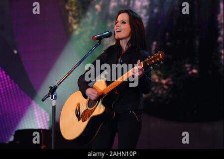 Milano Italien 14.06.2007, Domplatz: Dolores O'Riordan im Konzert während der musikalischen Ereignis 'Festivalbar 2007". Stockfoto