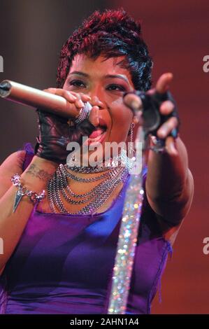 Milano Italien 14.06.2007, Domplatz: Macy Gray im Konzert während der musikalischen Ereignis 'Festivalbar 2007". Stockfoto