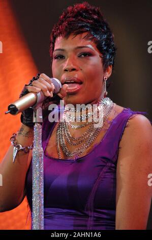 Milano Italien 14.06.2007, Domplatz: Macy Gray im Konzert während der musikalischen Ereignis 'Festivalbar 2007". Stockfoto