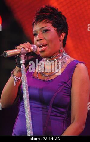 Milano Italien 14.06.2007, Domplatz: Macy Gray im Konzert während der musikalischen Ereignis 'Festivalbar 2007". Stockfoto