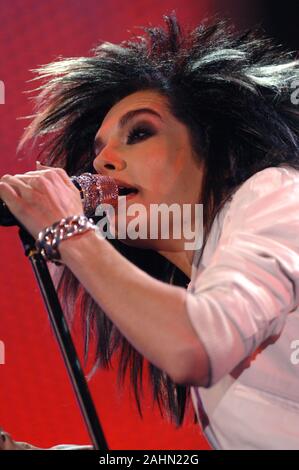 Verona Italien 09/07/2007: Bill Kaulitz von Tokio Hotel Konzert während der musikalischen Ereignis 'Festivalbar 2007". Stockfoto