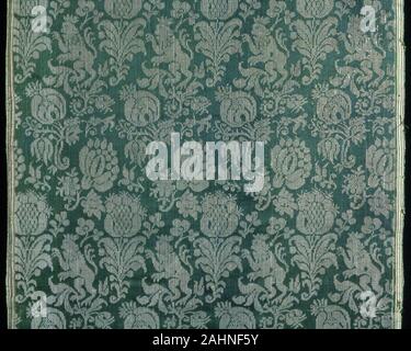 Panel. 1601 - 1700. Italien. Seide, Satin Damast weben Stockfoto
