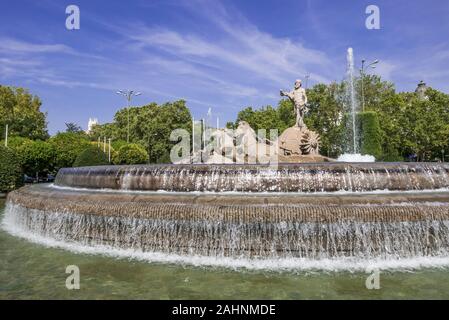 Brunnen von Neptun in Madrid, Spanien Stockfoto