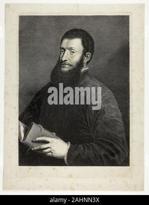 Cornelis Van Dalen, II. Porträt des Dichters Pietro Aretino. 1600 - 1699. Niederlande. Gravur auf Papier Stockfoto