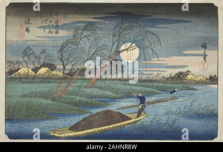 Utagawa Hiroshige. Nr. 32 Seba, aus der Serie 60 - neun Stationen des Kisokaido (Kisokaido rokujukyu tsugi no Uchi). 1830 - 1843. Japan. Farbe holzschnitt; Oban Stockfoto