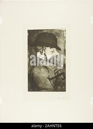 Charles Maurin. Portrait von Toulouse-Lautrec, aus dem ersten Album von L'Estampe Originale. 1893. Frankreich. Aquatinta und Ätzen in Braun auf Elfenbein webte Papier Stockfoto