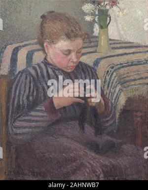 Camille Pissarro. Frau ausbessern. 1895. Frankreich. Öl auf Leinwand Stockfoto