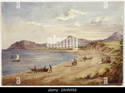 Elizabeth Murray. Blick auf die Wicklow Hills. 1843. England. Aquarell über Spuren von Graphit auf Creme webte Papier Stockfoto