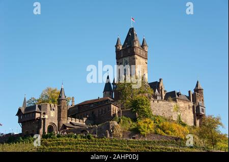 Reichsburg, Cochem, Mosel, Rheinland-Pfalz, Deutschland Stockfoto