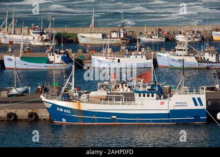 Daenemark, Jütland, Hanstholm, Hafen Stockfoto