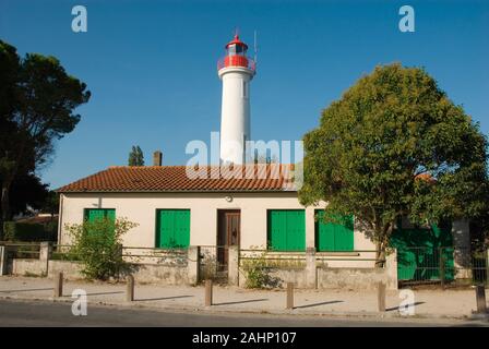 Frankreich, Poitou-Charentes, Insel Oleron, Ile d'Oléron, Ile-de-France, Chateau d'Oléron, Leuchtturm Stockfoto