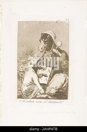 Francisco José de Goya y Lucientes. Vielleicht nicht die Schüler Wissen mehr, Platte 37 aus Los Caprichos. 1797 - 1799. Spanien. Radierung und Aquatinta auf Elfenbein Bütten Stockfoto