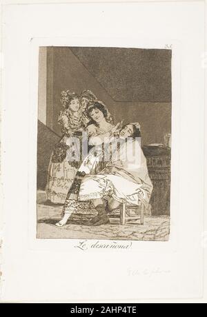 Francisco José de Goya y Lucientes. Sie Vliese ihn, Platte 35 aus Los Caprichos. 1797 - 1799. Spanien. Radierung und Aquatinta auf Elfenbein Bütten Stockfoto