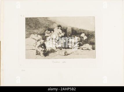 Francisco José de Goya y Lucientes. Auch diese, Platte 25 aus den Katastrophen des Krieges. 1810 - 1812. Spanien. Ätzung, kaltnadel und Burin auf Elfenbein webte Papier mit vergoldeten Kanten Stockfoto