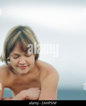 Porträt einer jungen Frau. Stockfoto