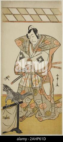 Shunsho Katsukawa. Der Schauspieler Ichikawa Danjuro V als Ashikaga Takauji im Spiel Kaeribana Eiyu Taiheiki, durchgeführt an der Nakamura Theater im elften Monat, Jahr 1779. 1774 - 1784. Japan. Farbe holzschnitt; hosoban Stockfoto