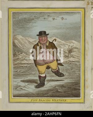 James Gillray. Feine erfrischendes Wetter. 1808. England. Handcolorierte Radierung auf Papier Stockfoto