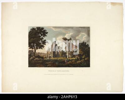 M. Dubourg. Tempel der Venus und Amor, Platte zwölf aus den Ruinen von Rom. 1798. England. Handcolorierte Aquatinta auf Papier Stockfoto