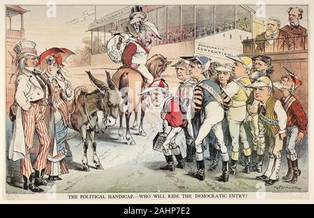 Josef Keppler. Die politische Vorgabe, von Puck. 1858 - 1894. In den Vereinigten Staaten. Farblithographie auf Zeitungspapier Stockfoto