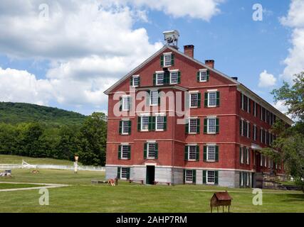 Hancock Shaker Village, Massachusetts ein lebendiges Geschichtsmuseum. Es ist eine ehemalige Shaker Commune in Hancock und Pittsfield, Stockfoto