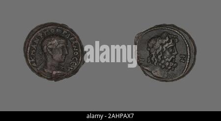 Der ägyptischen Antike. Münze Darstellung Kaiser Gordian III. 243 AD - 244 AD. Ägypten. Billon Stockfoto