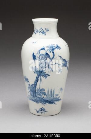 Royal Worcester Porzellan Firma (Hersteller). Vase. 1750 - 1760. Worcester. Weiche Hartporzellan, unterglasur Blau Stockfoto