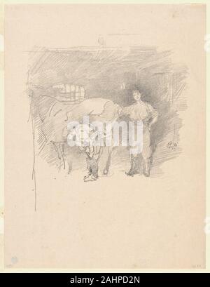 James McNeill Whistler. Die hufschmiede. 1888. In den Vereinigten Staaten. Transfer Lithographie in Schwarz auf Creme Japanisches Papier Stockfoto