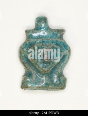 Der ägyptischen Antike. Amulett der Göttin Hathor. 1550 v. Chr. - 1069 v. Chr.. Ägypten. Fayence Stockfoto